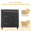 Lavabo da bagno indipendente nero 76x46x86,5 cm con Anteprima dell’immagine prodotto 10