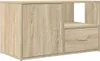 A light brown wooden cabinet with a door and a drawer. Podgląd zdjęcia produktu