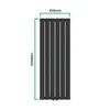 Radiatore a pannello 'Nore' Nero 120x45cm Doppio strato Anteprima dell’immagine prodotto 4