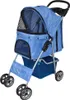 Haustier-Buggy Blau, Hundewagen mit drehbaren Vorderrädern Produktbild-Vorschau 1