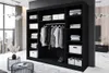 Easy4You R6 250 cm Schwarz Schiebetüren Kleiderschrank Produktbild-Vorschau 4