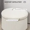 HOMCOM Sitzhocker mit Stauraum Runder Hocker mit Deckel 60 Produktbild-Vorschau 5