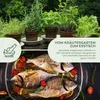 A collage of potted herbs and a dish of baked fish, with marketing text overlay. Náhled obrázku produktu
