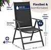 CASARIA® Gartenstühle 6er Set Hochlehner Klappbar 8-Fach Produktbild-Vorschau 7