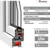 Okno piwniczne białe 750X550mm podwójna szyba (32 mm) Podgląd zdjęcia produktu 7