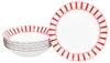 Split rouge rayé Set de 6 assiettes à soupe 450ml Voir les images du produit 1