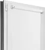 Close-up view of a white roller blind installed on a window frame. Náhľad obrázku produktu