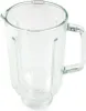 A clear glass blender jug with a handle and measurement markings. Náhled obrázku produktu