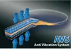 Diagram illustrating the anti-vibration system of a table tennis racket. Produktbild-Vorschau