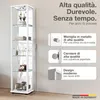 K-Möbel Vetrina verticale in bianco (176x37x33cm) con 4 Anteprima dell’immagine prodotto 2
