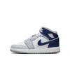 Nike Jordan 1 Mid White Midnight Navy Wolf Grey Trenerzy Podgląd zdjęcia produktu 1