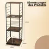 COSTWAY Libreria a 4 ripiani, scaffale da 360° con Anteprima dell’immagine prodotto 3