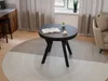 Esstisch ARI Rund 90-190 cm Ausziehbar Schwarz Matt Produktbild-Vorschau 7