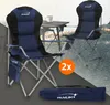 Hauki 2x Campingstuhl faltbar, Blau, Angelstuhl mit Produktbild-Vorschau 1