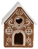 Clayre & Eef Teelichthalter Lebkuchenhaus 7x8x9 cm Braun Produktbild-Vorschau 1