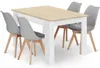 Set da pranzo 1 + 4, tavolo MADO 120x80 bianco + sedie BALI Anteprima dell’immagine prodotto 1