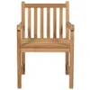 Gartenstühle 8 Stk. mit Weinroten Kissen Massivholz Teak Produktbild-Vorschau 5