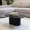 Couchtisch Schwarzes Mangoholz - Oval - 90x60x35cm - Ava Produktbild-Vorschau 5