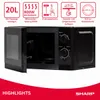 Sharp R200BKW Solo Mikrowelle 20 L 800 W 5 Leistungsstufen Produktbild-Vorschau 3