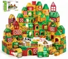 Olvy Magnetické stavebné bloky Montessori hračky 80 ks Náhľad obrázku produktu 9