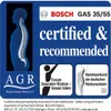 Marketing image for a Bosch vacuum cleaner, highlighting its certification and recommendation by health organizations. Náhled obrázku produktu