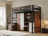 Lit mezzanine métallique Fortuna Lai 90 x 200 cm, cadre de Voir les images du produit 6