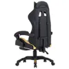 vidaXL Gaming-Stuhl mit Fußstütze Golden und Schwarz Produktbild-Vorschau 4