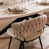 Bronx71 Esszimmerstuhl Braid Chenille beige Produktbild-Vorschau 5