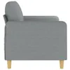 vidaXL 2-Sitzer-Sofa Hellgrau 140 cm Stoff Produktbild-Vorschau 4