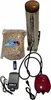 A collection of items for a smoking gun, including a smoke generator, wood chips, and two air pumps. Náhled obrázku produktu