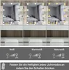 Schminktisch mit LED-Beleuchtung Weiß mit Hocker Spiegel Produktbild-Vorschau 4