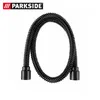 A black flexible hose with black connectors on each end, presented on a white background. Produktbild-Vorschau
