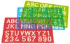 Stencil lettere numeri cifre lettere rosso blu verde Anteprima dell’immagine prodotto 1