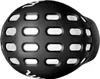 A black helmet with white oval cutouts is shown against a white background. Produktbild-Vorschau