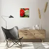 Wanduhr - Quadrat - Glasuhr - Blumen Blumenstrauß Rose - Produktbild-Vorschau 6
