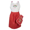 Clayre & Eef Topflappen 20x20 cm Weiß Rot Baumwolle Produktbild-Vorschau 3