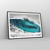 Gerahmtes Poster - Schwarzer Rahmen - Surfen Welle Türkis - Produktbild-Vorschau 8