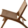 home24 Loungesessel - Papiergeflecht / Teakholz Massiv - Produktbild-Vorschau 6