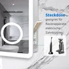 AICA LED Wandspiegel mit Steckdose 120x70cm Bluetooth Produktbild-Vorschau 6