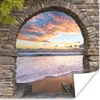 MuchoWow® Poster Abend - Meer - Strand - Aussicht 75x75 cm Produktbild-Vorschau 1