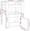 vidaXL Kuchyňský vozík Sonoma Dub 60x45x80 cm výrobek ze Náhled obrázku produktu 8