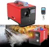 A collage showing a red diesel heater and a group of chicks in a brooder. Produktbild-Vorschau
