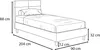 Boxspring hotelová posteľ 90x200 cm Sivá - Vodeodolné Náhľad obrázku produktu 5