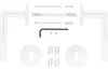 A set of door handle components laid out on a white background. Produktbild-Vorschau