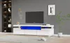 OKWISH Meuble TV 160 cm avec Éclairage LED et 3 Tiroirs - Voir les images du produit 3