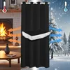 110x203cm Blackout Thermal Door Curtain Eyelets Vodotěsné Náhled obrázku produktu 2