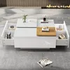 MODFU Table Basse Moderne avec 4 Tiroirs et Plateau Voir les images du produit 2