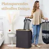 HENNEZ 15909, Kúpeľňový organizér, Šedá, Bamboo, 140 kg, Náhľad obrázku produktu 5