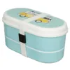 Gestapelte Bento Box Lunchbox mit Gabel & Löffel - Produktbild-Vorschau 1