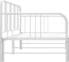 vidaXL Ausziehsofa Bettgestell Weiß Metall 90x200 cm Produktbild-Vorschau 3